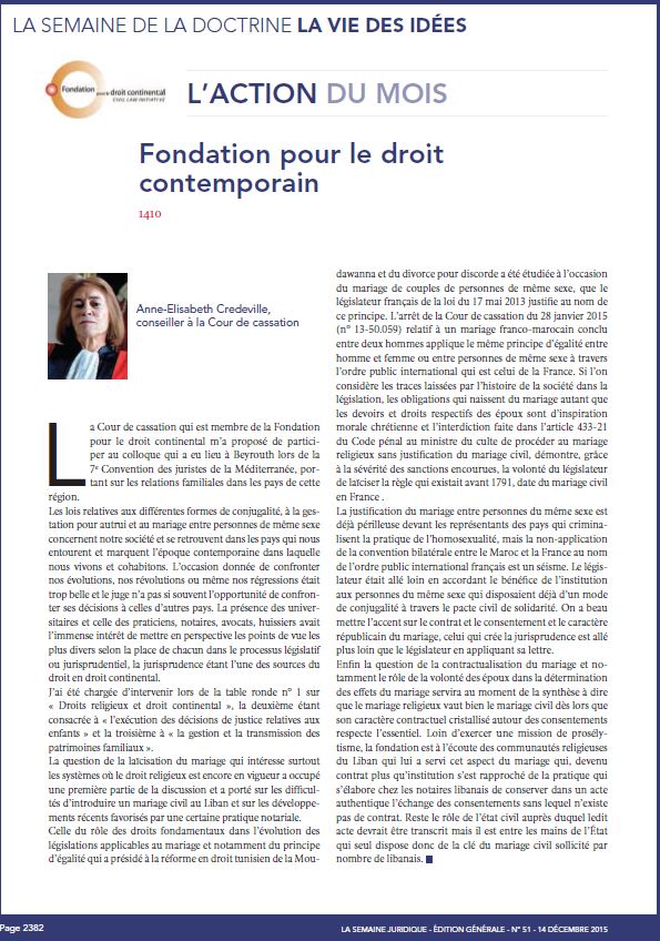 photo article Convention des juristes Credeville décembre 2015